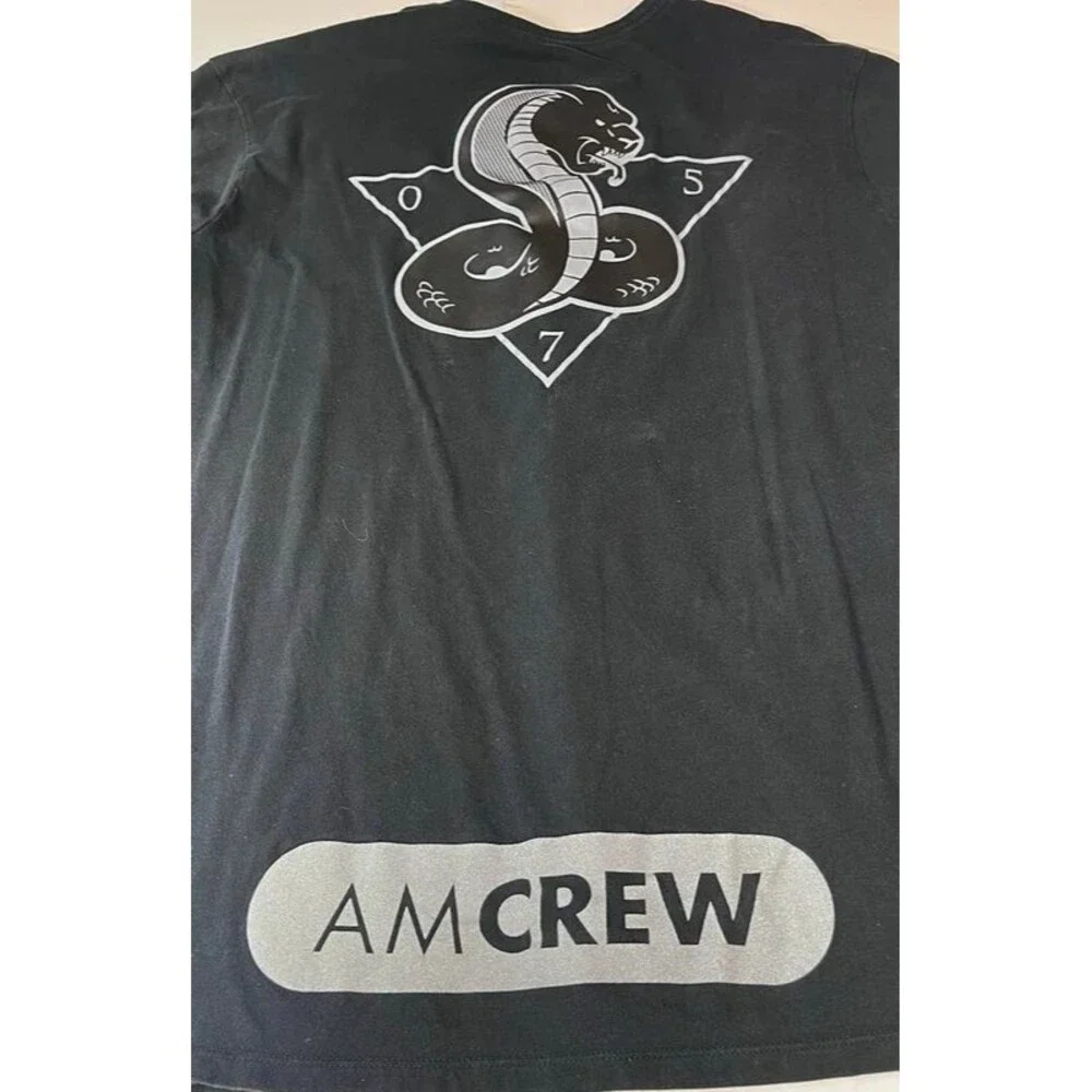 Nike L/S Tee Shirt AM Crew Snake Cobra Non Ducor Swoosh Cotton Black Men’s XL